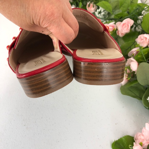 Catherine Malandrino slip on red sandals size 8.5 - Picture 6 of 8